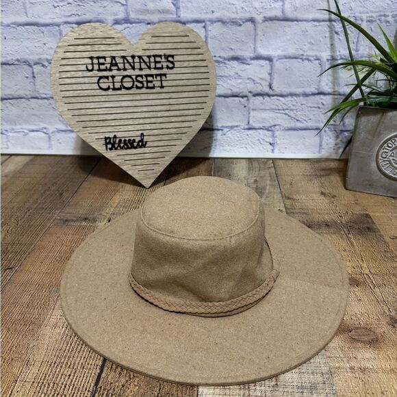 ASN THE HARPER Women’s Cowboy Style Floppy Hat Tan OSFM New With Tags packable main image 10